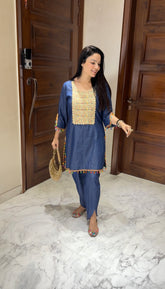 Denim lace coord set